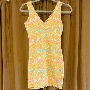 Retro Swirl Pattern Dress